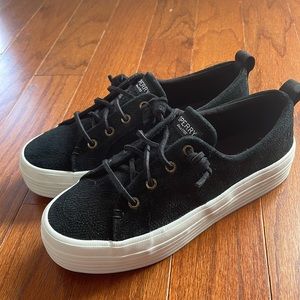 Sperry Crest Women Black Sneakers Size 6